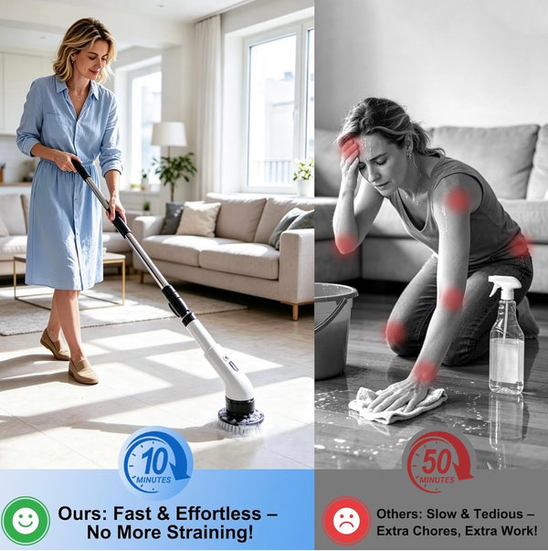 AuraMagnus™ PowerSpin 9-in-1 Electric Scrubber